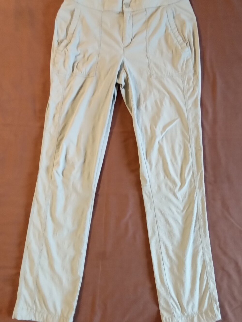 Athleta women's hiking/track pants light grey, large/11